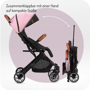 Carucior MoMi ESTELLE, pliabil, 7.5kg, pentru copii pana la 15kg - Img 2