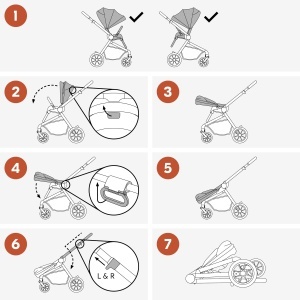 Carucior multifunctional hauck Move N Care, cu adaptor pentru scaun auto, culoare mocha - Img 11