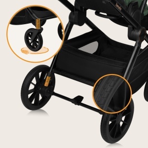 Carucior multifunctional Lionelo Layla 2 in 1 0-48 luni suspensie completa roti PU pivotante XXL UPF 50 - Img 6