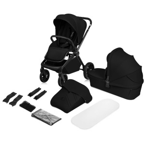 Carucior multifunctional Lionelo Mika Plus 2-in-1 0-48 luni roti PU 360deg XXL-verdea UPF 50