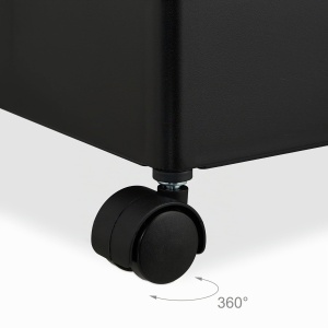 Carucior multifunctional Relaxdays, 3 etaje, negru, 65 x 39,5 x 21,5 cm - Img 6