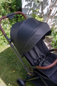 Carucior pentru copii MoMi ADELLE, culoare aurie, rotire 360, greutate maxima 22 kg - Img 9