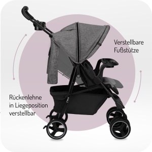 Carucior pentru copii MoMi ISLA, 5 puncte de siguranta, 15 kg, accesorii incluse - Img 4