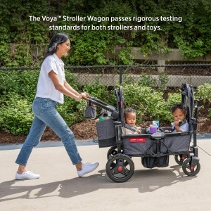 Carucior pentru copii Radio Flyer Voya, 2 locuri, cu umbrele, pliabil - Img 7