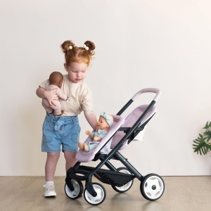 Carucior pentru papusi Smoby Maxi-Cosi Zwillings - pentru 2 papusi de max. 42 cm, cu roti pivotante - Img 2