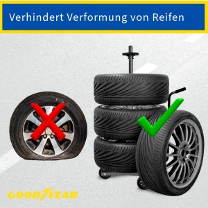 Carucior pentru Roti Goodyear, pentru 4 Roti, Capacitate 100 kg, cu Husa de Protectie - Img 7
