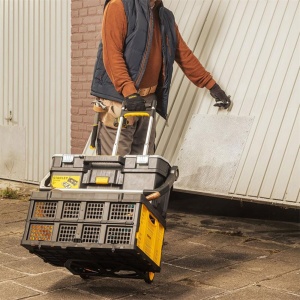 Carucior pliabil Stanley FT501 si cutie pliabila FT505 - 70KG, 25KG, NegruGalben - Img 8
