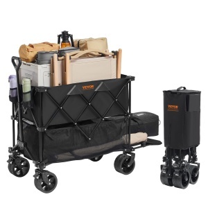 Carucior pliabil VEVOR W12, 400L, 204 kg capacitate, impermeabil
