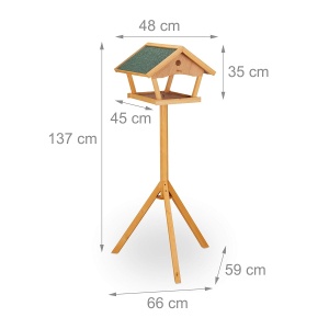 Casa pentru Pasari Relaxdays, mare, din lemn, cu suport, 137 x 66 x 59 cm - Img 4