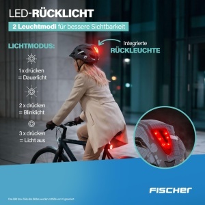Casca de bicicleta Fischer Urban Plus Brooklyn, SM, 52-59cm, albastra - Img 5