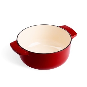 Caserola din fonta KitchenAid 22cm, 3.3L, rosu empire, rezistenta la temperaturi de pana la 260C - Img 11