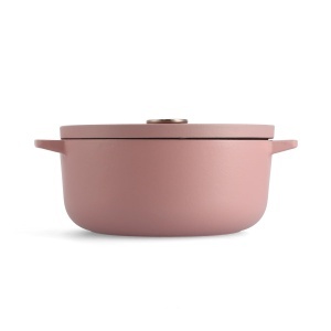 Caserola din fonta KitchenAid 26cm, 5.2L, roz uscat, rezistenta si versatila - Img 9