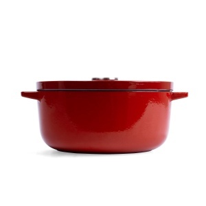Caserola din fonta KitchenAid 26cm5,2L, culoare Empire Red, rezistenta la 260C - Img 9