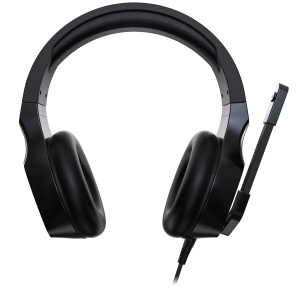 Casti audio Acer Nitro, design ajustabil, microfon omnidirectional, negru-rosu