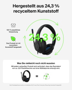 Casti audio Belkin Gaming Inspire pentru copii, cu microfon ajustabil, negru - Img 8