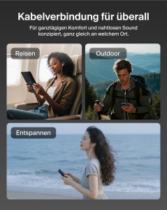 Casti audio Belkin SoundForm ANC cu conector USB-C, albe, cu microfon - Img 4
