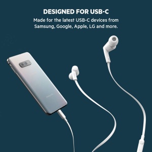 Casti audio Belkin SoundForm cu USB-C, 10mm, rezistente la apa, albe - Img 3