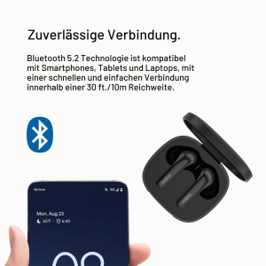 Casti audio Belkin SoundForm Motion, Noise Cancelling, Bluetooth 5.2, Negru - Img 4