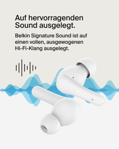 Casti audio Belkin SoundForm Rhythm, wireless, 28 ore autonomie, alb - Img 6