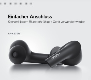 Casti audio Denon AH-C630W, Bluetooth, 18 ore autonomie, alba - Img 3