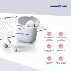 Casti audio Goodyear cu Bluetooth 5.3, 60 ore autonomie, design ergonomic - Img 8