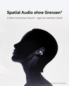 Casti audio HUAWEI FreeClip 2 S, Wireless, 5.1 g, Argintii - Img 8