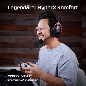 Casti audio HyperX Cloud Alpha Wireless, 300h autonomie, DTS 3D, negru-rosu - Img 5