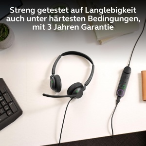 Casti audio Jabra Engage 50II Stereo cu 3 microfoane, cablu, noise cancelling - Img 7