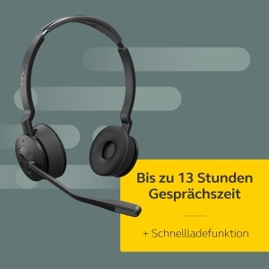 Casti audio Jabra Engage 75 SE Stereo, DECT, Negru, pentru apeluri profesionale - Img 5