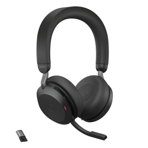 Casti audio Jabra Evolve2 75, wireless, activare zgomot, negru