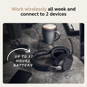 Casti audio Jabra Evolve2 85 Wireless cu ladestation, Noise Cancelling, Negru - Img 8