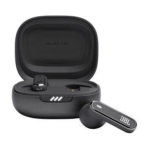 Casti audio JBL Live Flex, Bluetooth, 40 ore autonomie, Negru