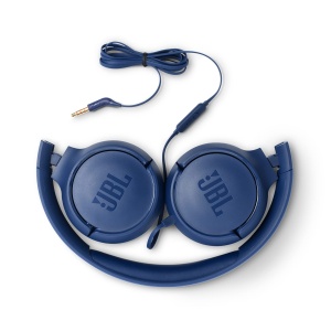 Casti audio JBL Tune500, cablu, sunet de bas pur, culoare albastra - Img 3