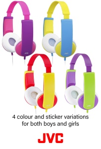Casti audio JVC HA-KD5-R-E pentru copii, volum limitat 85dB, rosugalben - Img 6