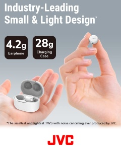 Casti audio JVC HA-Z330T-W, Noise Cancelling activ, Bluetooth 5.2, Alb - Img 3