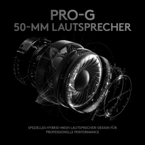 Casti audio Logitech G, Negru, cu microfon detasabil, surround sound - Img 7