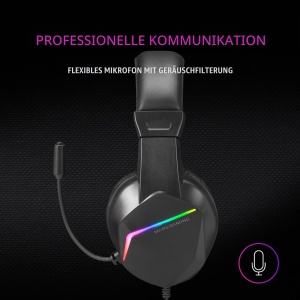 Casti audio Mars Gaming MH122, FRGB, over ear, ultrausoare, negru - Img 6