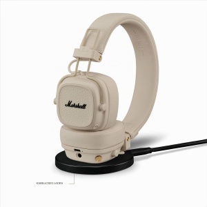 Casti audio Marshall Major V, 100 ore autonomie, design robust, culoare crema - Img 6
