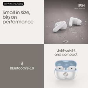 Casti audio Moto Buds 2 Plus, alb, cu tehnologie Bose, 40 ore autonomie - Img 5