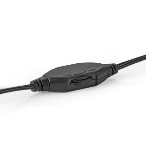 Casti audio Nedis cu cablu de 6 m, HiFi, ergonomice, argintiinegre - Img 2