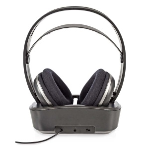 Casti audio NEDIS RF, max. 11 ore autonomie, raza de 100 m, negrusilver - Img 4