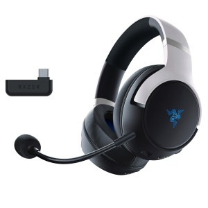 Casti audio Razer Kaira Pro cu haptica HyperSense, 50 mm, negru-alb