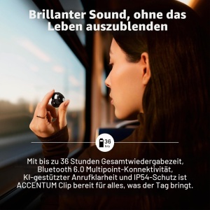 Casti audio Sennheiser ACCENTUM, Open-Ear, 36 ore autonomie, culoare crem - Img 6