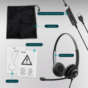 Casti audio Sennheiser Impact SC 260 USB MS II, microfon cu anulare zgomot, USB-A - Img 5