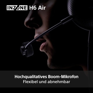 Casti audio Sony INZONE H6 Air, 360 Spatial Sound, design ultrausor, negru - Img 8