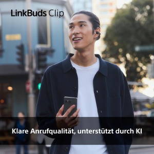 Casti audio Sony LinkBuds Clip, design clip-on, 37 ore autonomie, negru - Img 8
