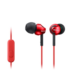 Casti audio Sony MDR-EX110APR, 9mm, cablu Y, rosu