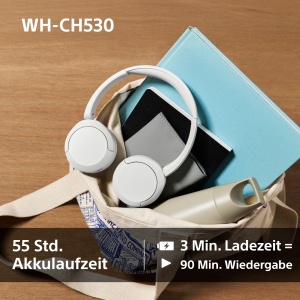 Casti audio Sony WH-CH530 Bluetooth, Negru, 55 ore autonomie, DSEE - Img 5