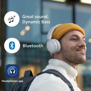 Casti audio wireless Philips TAH5219WT, Bluetooth 5.3, 65 ore autonomie, Dynamic Bass, Alb - Img 7