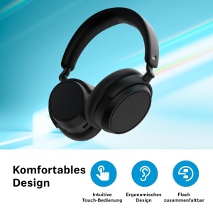 Casti audio wireless Sennheiser Accentum Plus, Hybrid ANC, 50 ore autonomie, Negru - Img 11